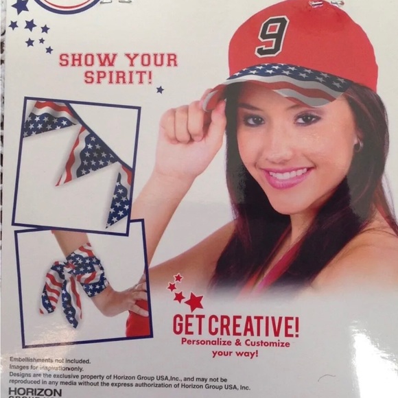 Bandana Red White Blue Stars Stripes US Flag Neckerchief Cancer Scarf New - Picture 3 of 3
